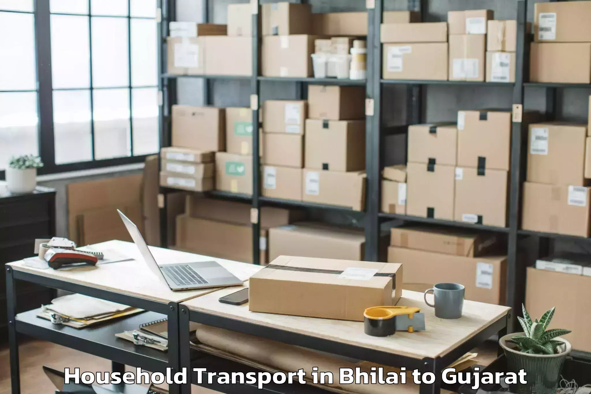 Bhilai to Jodiya Bandar Household Transport Booking